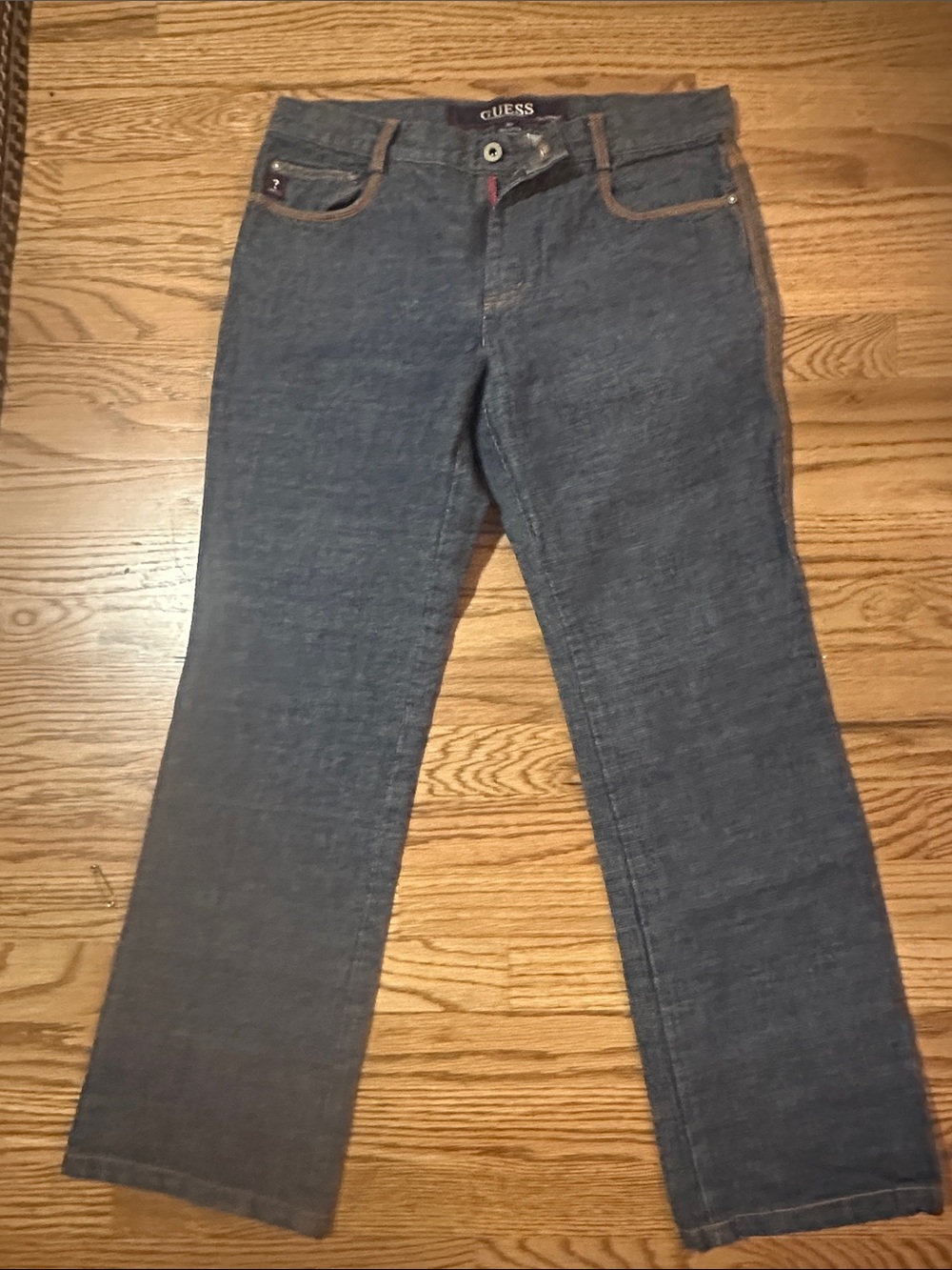 Vintage GUESS jeans with tan stitching